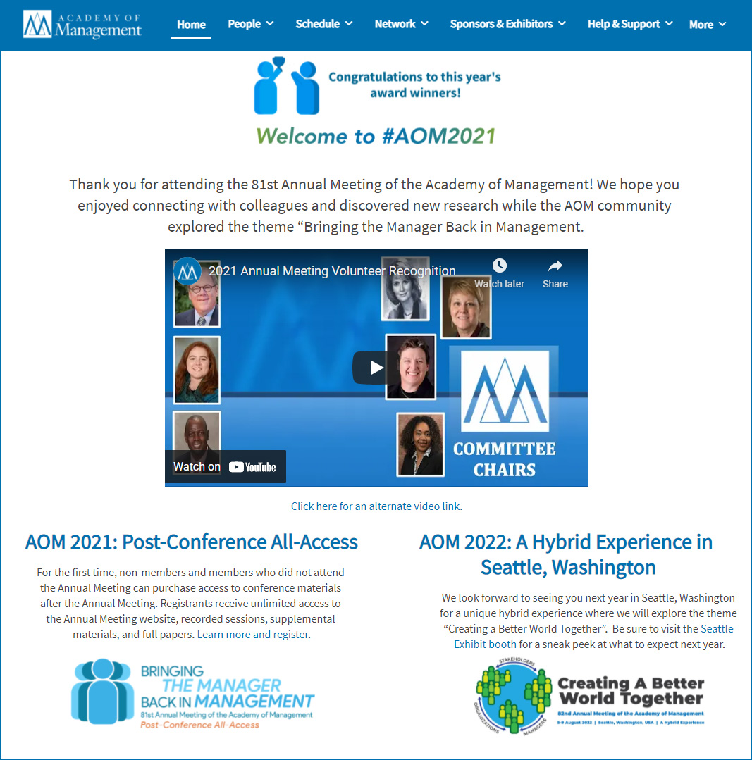 AOM 2021 Home Page