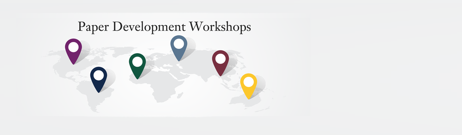 Imageofworldmapwithmarkersforpaperdevelopmentworkshops