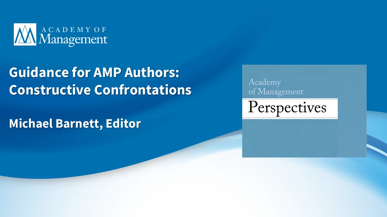 Guidance for AMP Authors: Constructive Confrontations