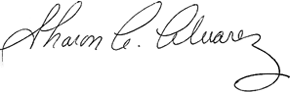 Sharon Alvarez signature