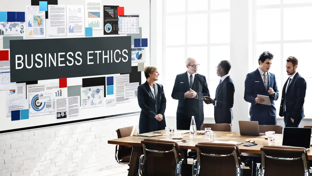 Businesspeople attend an ethics program