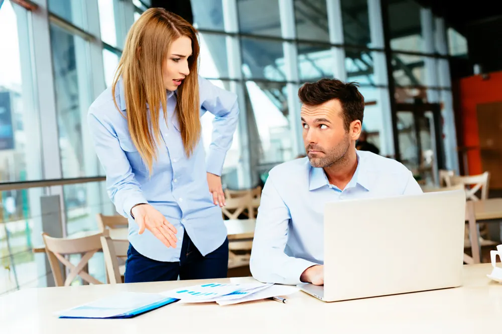 Woman complains to coworker