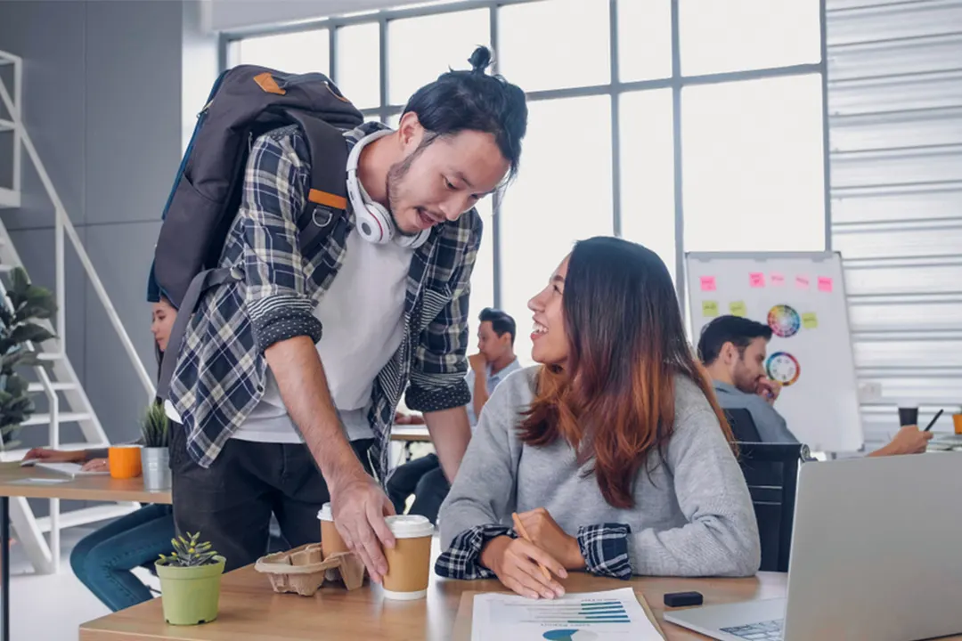 Coworker Brings Coffee