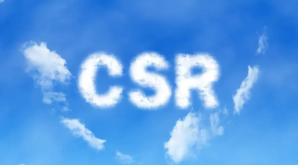 Cloud shaped like the letters CSR