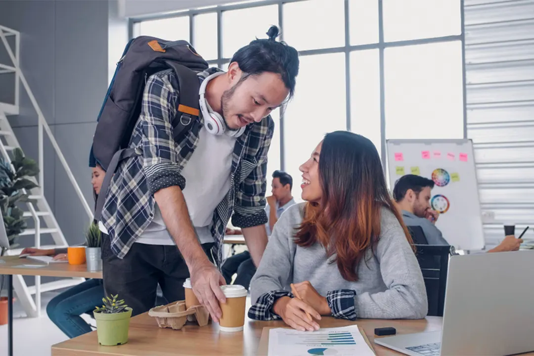 Coworker Brings Coffee