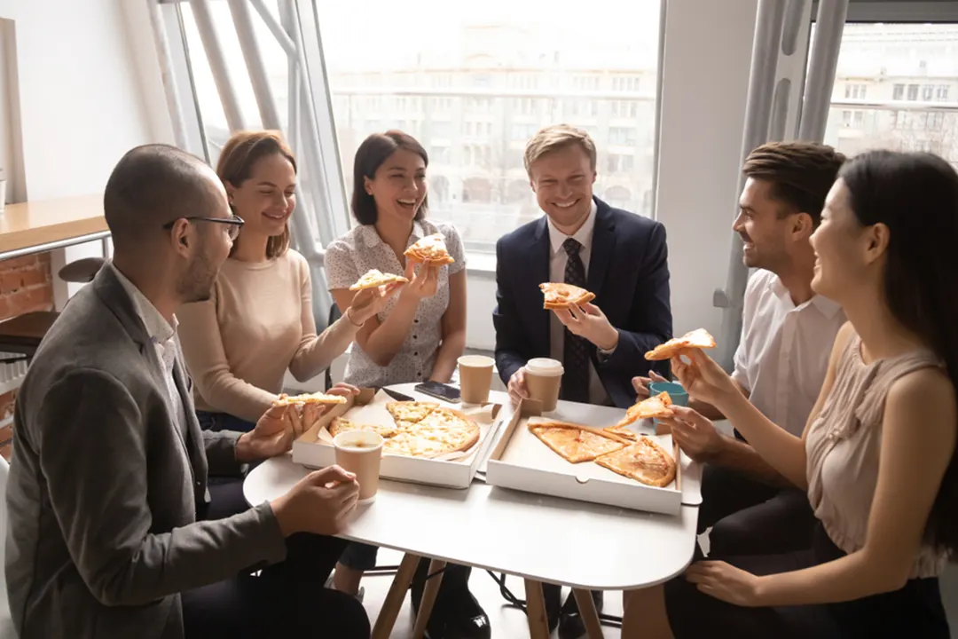 Office pizza party