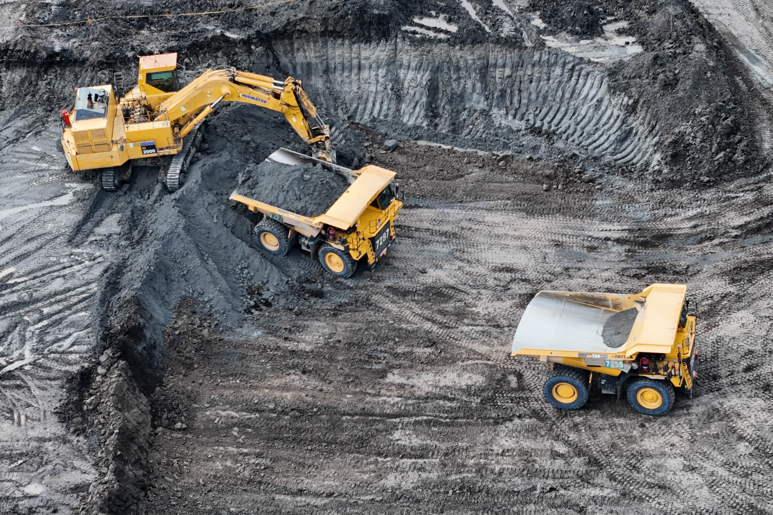 Mining activity of Coal, Tantalum, Nickel, Cobalt, lithium. Indonesia - August 21, 2024.