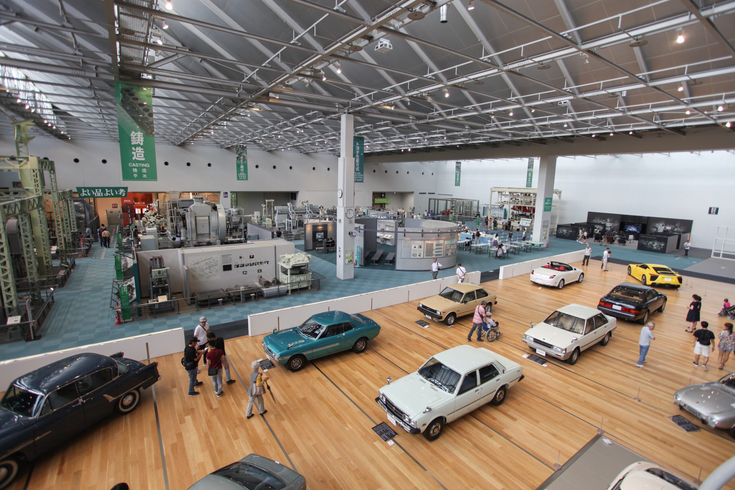 7th July 2019 - Nagoya, Aichi Prefecture, Japan. Inside the Toyota Commemorative Museum of Industry and Technology. Showroom of classic Toyota cars.