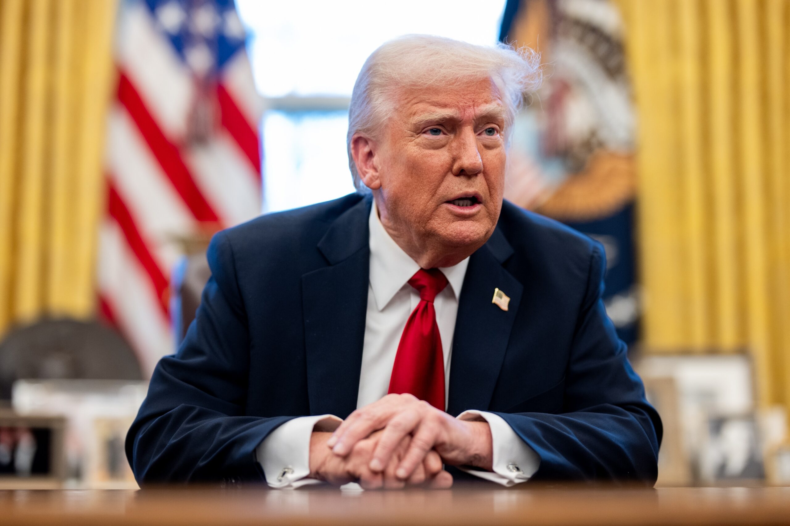 President Trump Auto Tariffs Announcement in the Oval Office - March 26, 2025 - USA