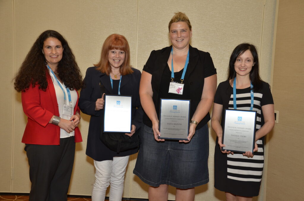 Image of past Newman award winners