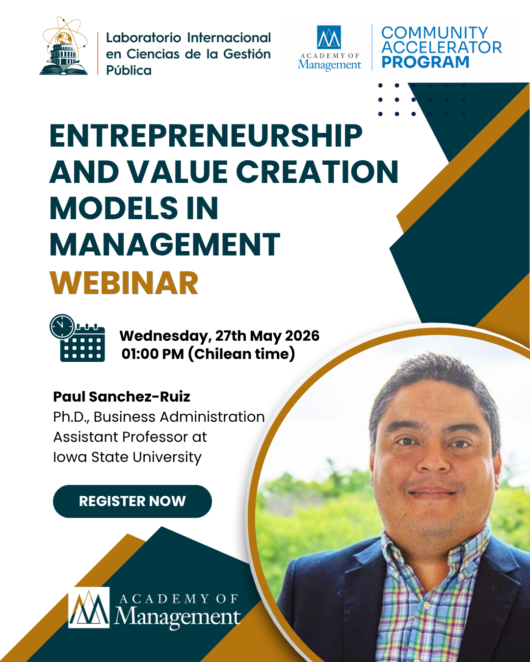 CAP: Entrepreneurship and Value Creation Models in Management Webinar