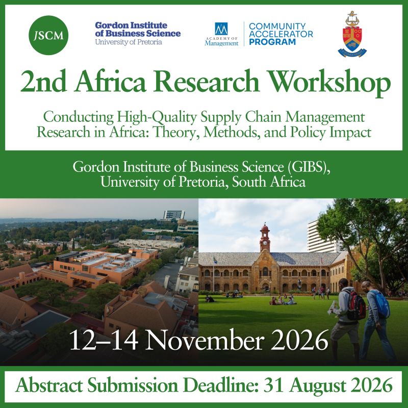 2nd Africa Supply Chain Management Research Workshop in Johannesburg, South Africa
