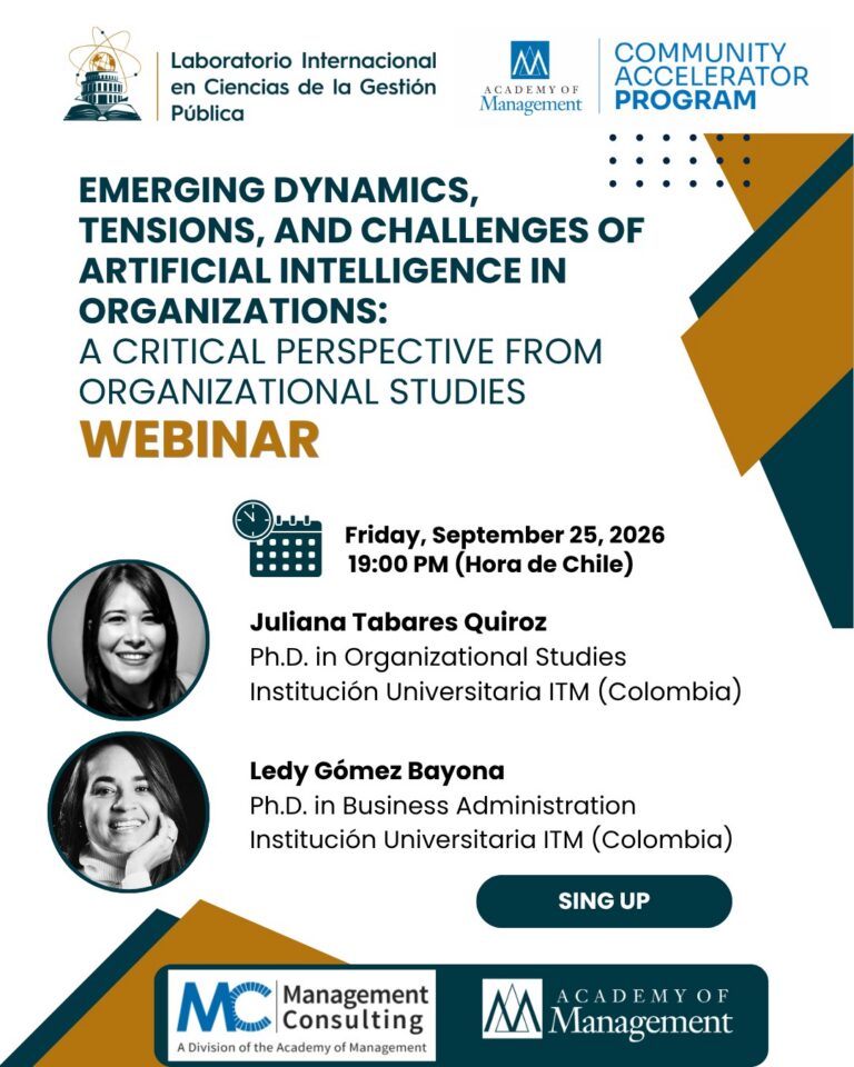 CAP: Emerging Dynamics, Tensions, and Challenges of Artificial Intelligence in Organizations: A Critical Perspective from Organization Studies